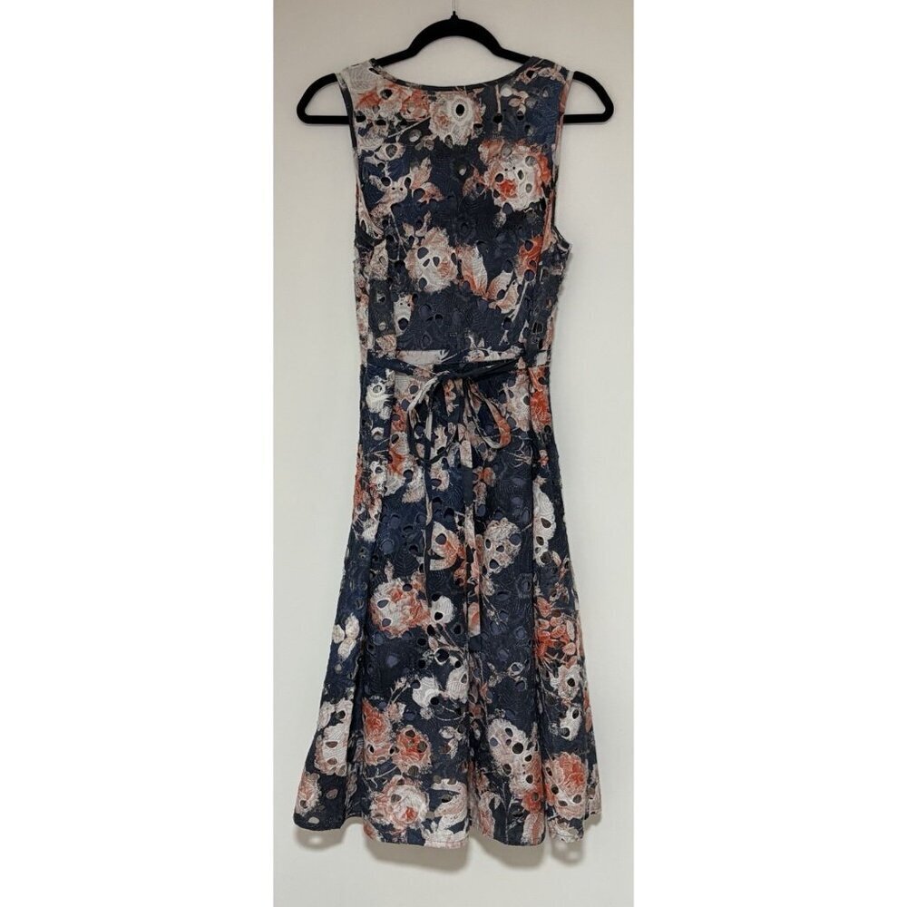 Anthropologie Hemant & Nandita Lazuli Women’s Floral Eyelet Dress Sz 4 - Picture 5 of 12